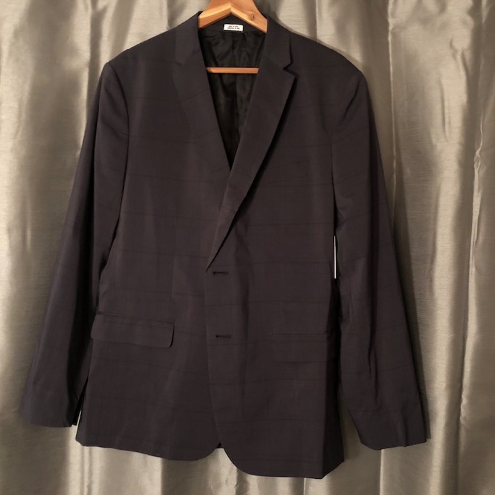 Calvin Klein Charcoal Glen Plaid Sport Coat, XL